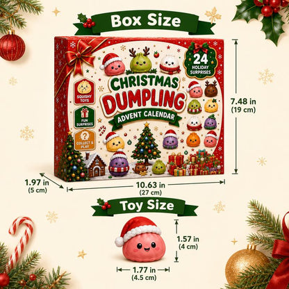 Christmas Dumpling Squishy Advent Calendar 2026 24 Day Countdown Mystery Box Slow Rising Squeeze Sensory Fidget Surprise Gift