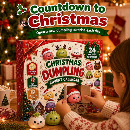 Christmas Dumpling Squishy Advent Calendar 2026 24 Day Countdown Mystery Box Slow Rising Squeeze Sensory Fidget Surprise Gift